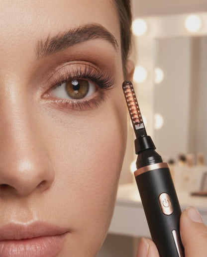 CurlUp in Aktion – Wimpernlocken-Transformation mit sanfter Wärme